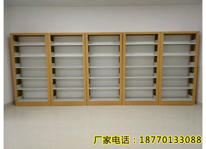 双柱单面图书室书架